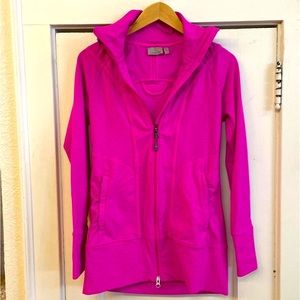 Athleta yoga jacket / full zip hoody    Like new. Beautiful hot vibrant pink